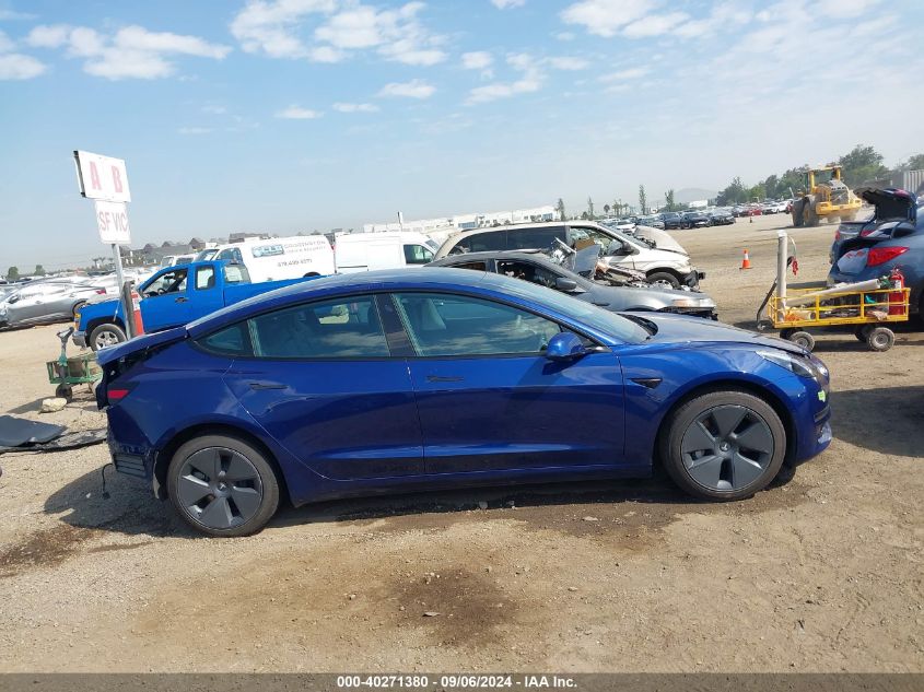 2022 Tesla Model 3 VIN: 5YJ3E1EA2NF318717 Lot: 40271380