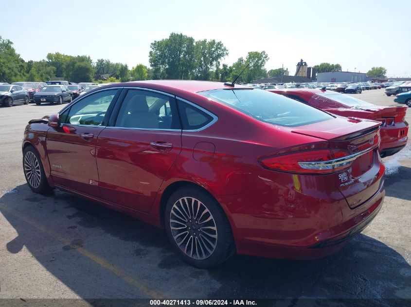 2018 Ford Fusion Hybrid Titanium VIN: 3FA6P0RU5JR203792 Lot: 40271413