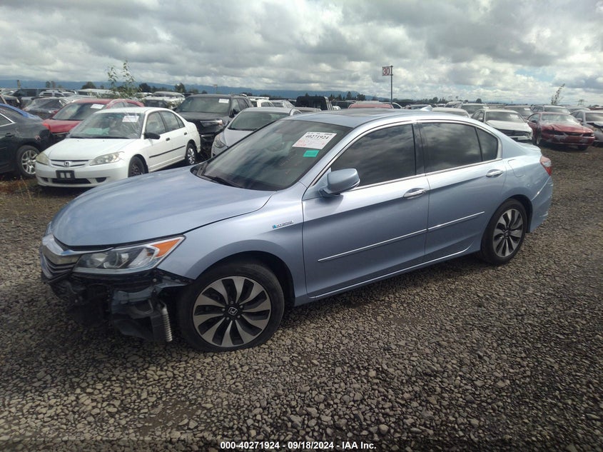Vin: jhmcr6f50hc005944, lot: 40760144, honda accord hybrid ex-l 20172