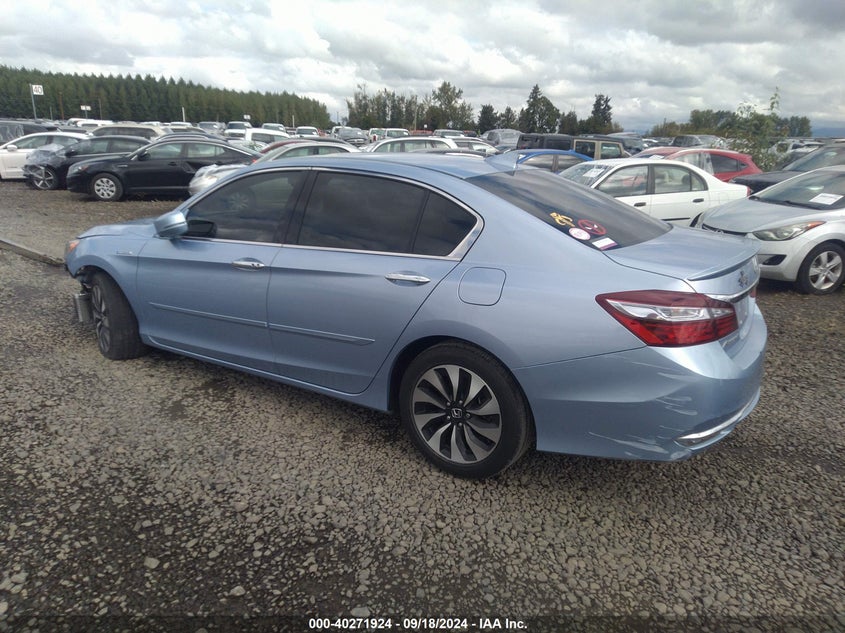 Vin: jhmcr6f50hc005944, lot: 40760144, honda accord hybrid ex-l 20173