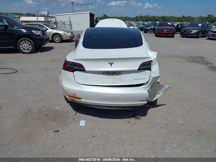 2020 Tesla Model 3 Long Range Dual Motor All-Wheel Drive VIN: 5YJ3E1EB3LF622659 Lot: 40272016