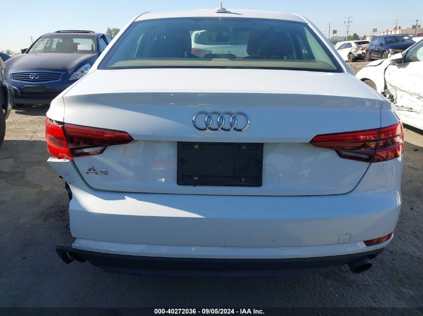 2017 Audi A4 Premium VIN: WAUGNAF42HN021623 Lot: 40272036