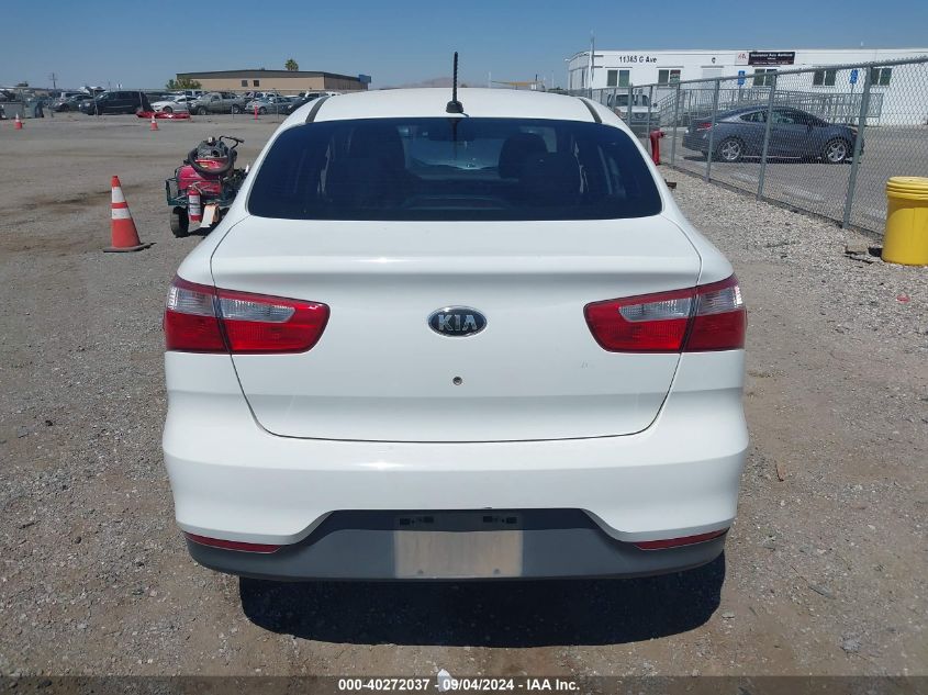 2016 Kia Rio Lx VIN: KNADM4A35G6698812 Lot: 40272037