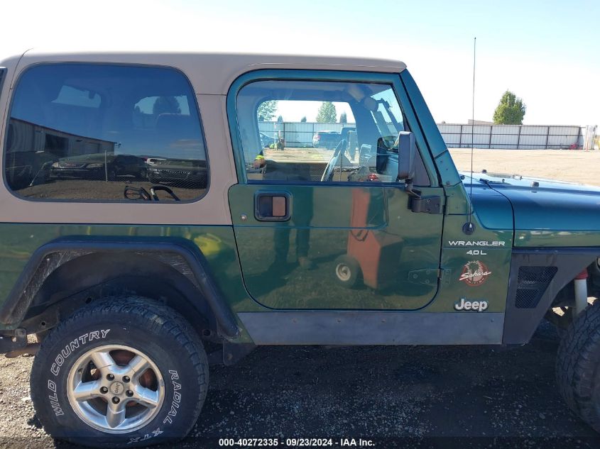 2000 Jeep Wrangler Sahara VIN: 1J4FA59S6YP747950 Lot: 40272335