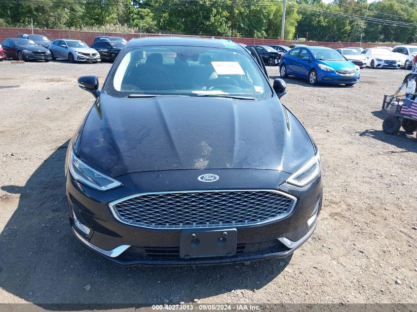 2019 Ford Fusion Hybrid Titanium VIN: 3FA6P0RU3KR105376 Lot: 40273013