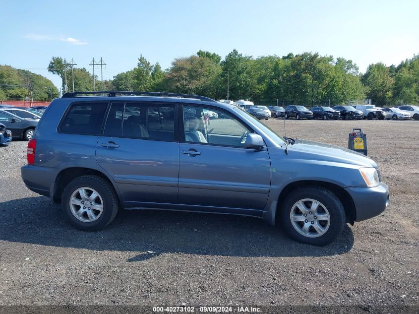 2003 Toyota Highlander V6 VIN: JTEGF21AX30105872 Lot: 40273102