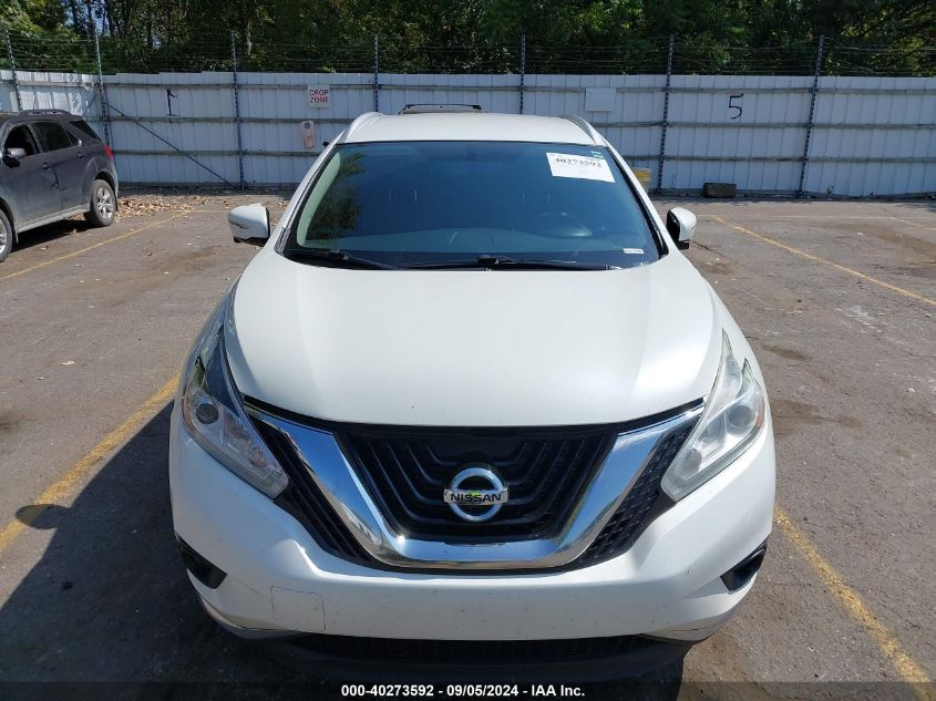 2015 Nissan Murano Sl VIN: 5N1AZ2MH0FN252599 Lot: 40273592