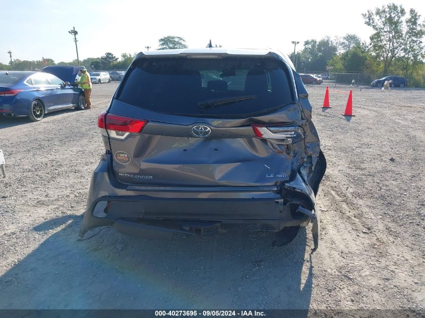 2019 Toyota Highlander Le/Le Plus VIN: 5TDBZRFH4KS732485 Lot: 40273695