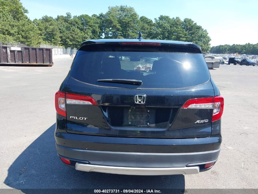 2019 Honda Pilot Ex-L VIN: 5FNYF6H58KB082374 Lot: 40273731