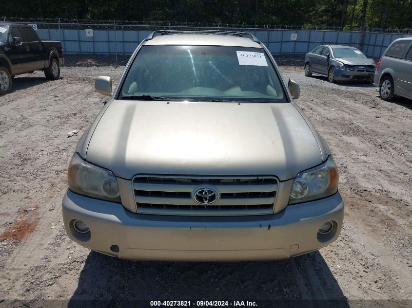 2006 Toyota Highlander V6 VIN: JTEGP21A360094330 Lot: 40273821