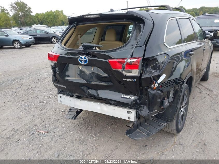 2018 Toyota Highlander Hybrid Limited Platinum VIN: 5TDDGRFHXJS050675 Lot: 40273941