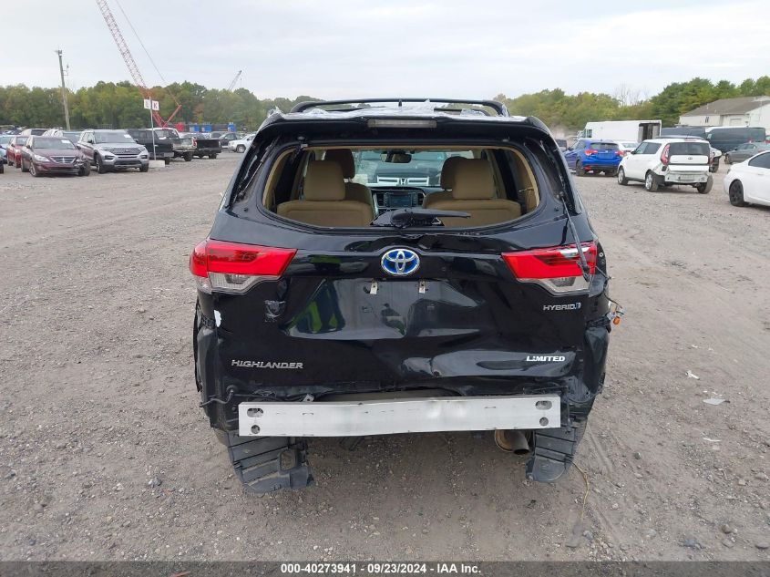 2018 Toyota Highlander Hybrid Limited Platinum VIN: 5TDDGRFHXJS050675 Lot: 40273941