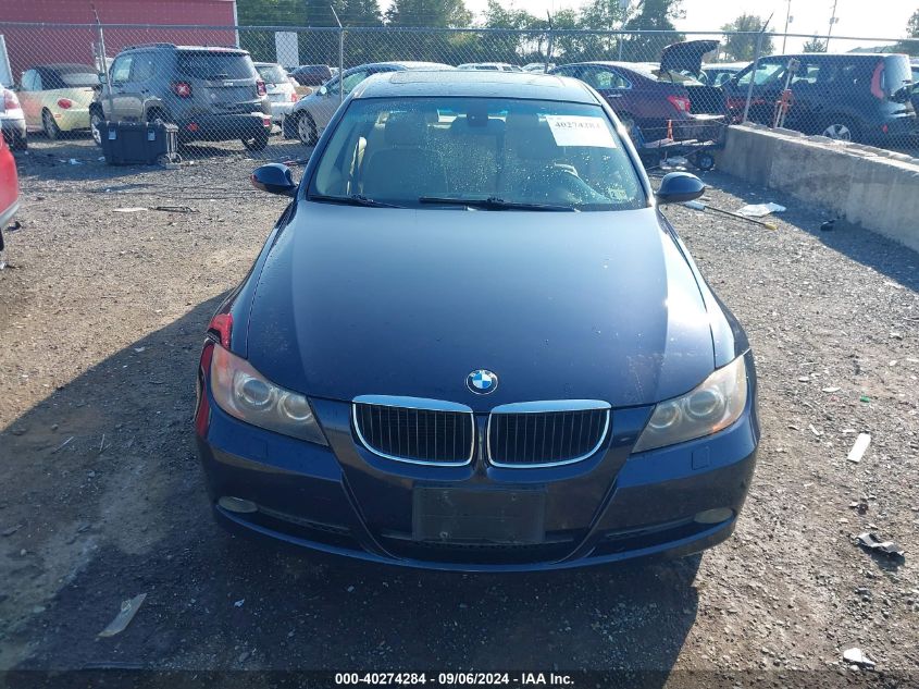 2007 BMW 328I I VIN: WBAVA37517NL11906 Lot: 40274284