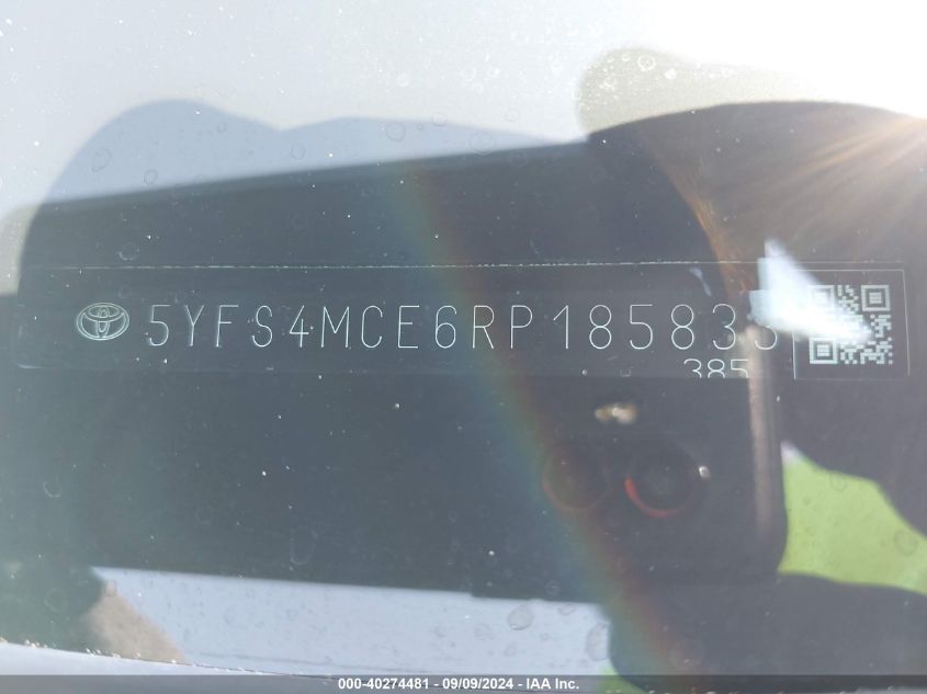 2024 TOYOTA COROLLA SE - 5YFS4MCE6RP185833