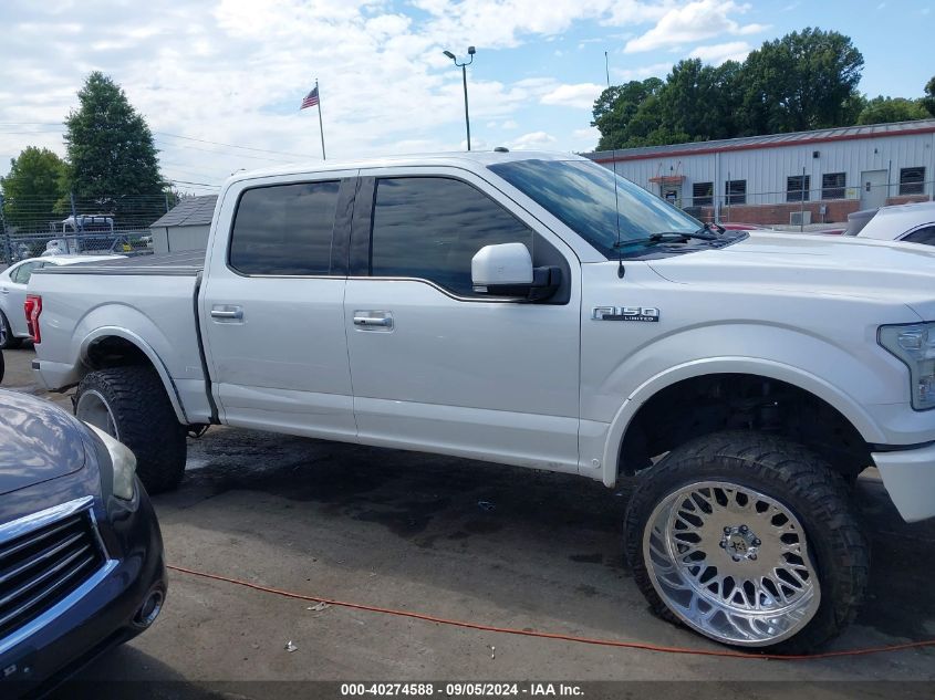 2017 Ford F-150 Limited VIN: 1FTEW1EGXHFA92727 Lot: 40274588