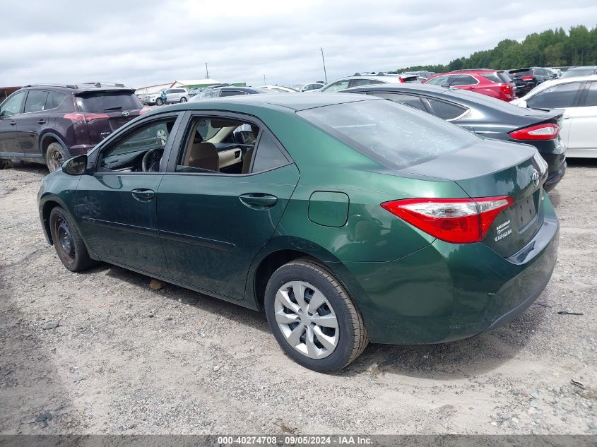 VIN 2T1BURHE4FC462822 2015 Toyota Corolla, LE no.3