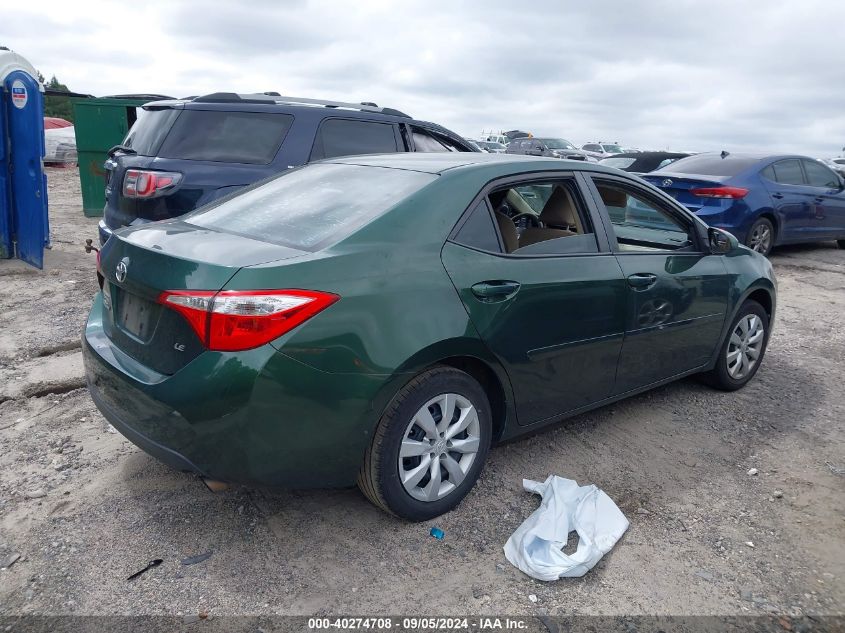 VIN 2T1BURHE4FC462822 2015 Toyota Corolla, LE no.4