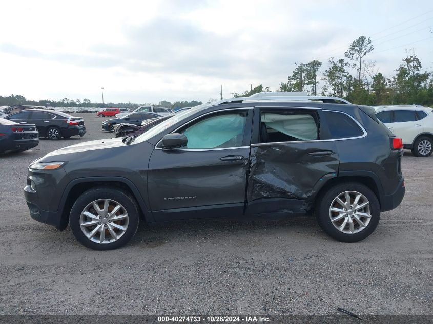 2016 Jeep Cherokee Limited VIN: 1C4PJMDS4GW102777 Lot: 40274733