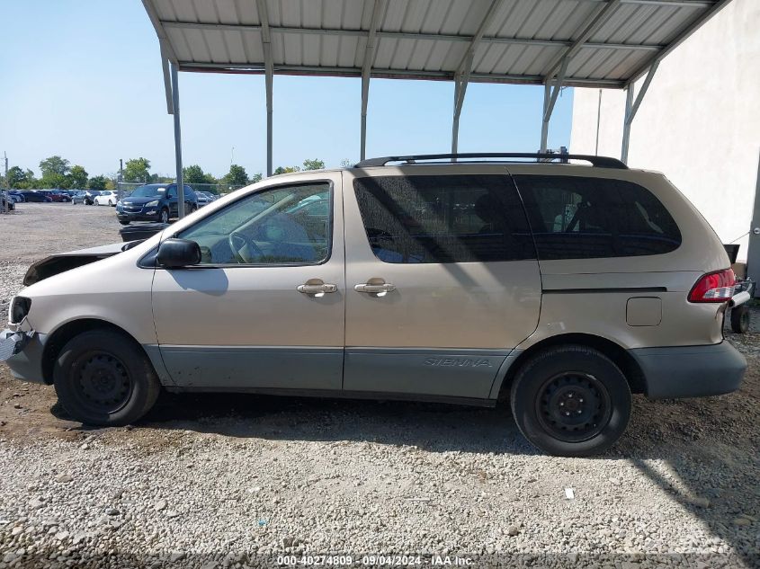 2002 Toyota Sienna Le VIN: 4T3ZF13C82U465335 Lot: 40274809