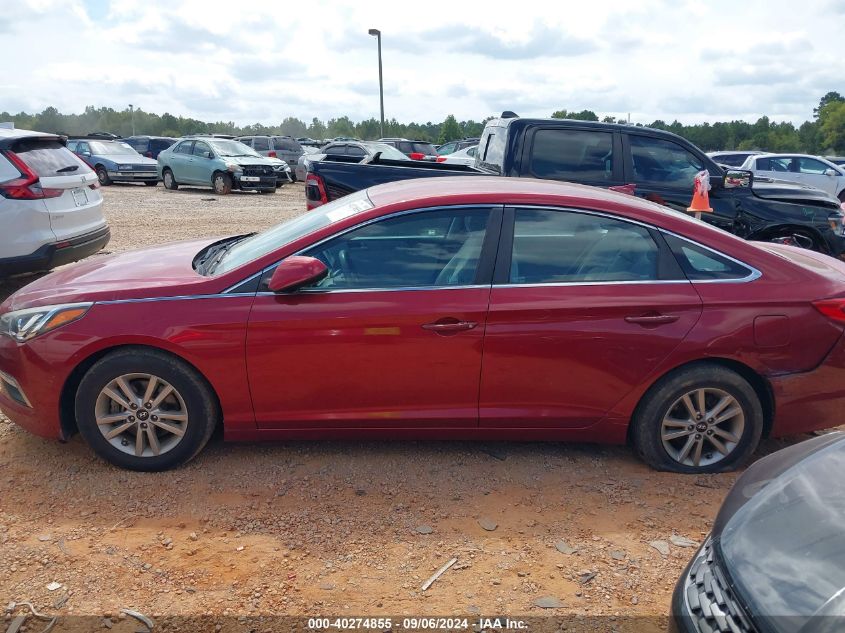 2015 Hyundai Sonata Se VIN: 5NPE24AFXFH244745 Lot: 40274855