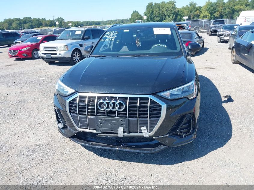 2020 Audi Q3 Premium 45 Tfsi S Line Quattro Tiptronic VIN: WA1DECF38L1059652 Lot: 40275070