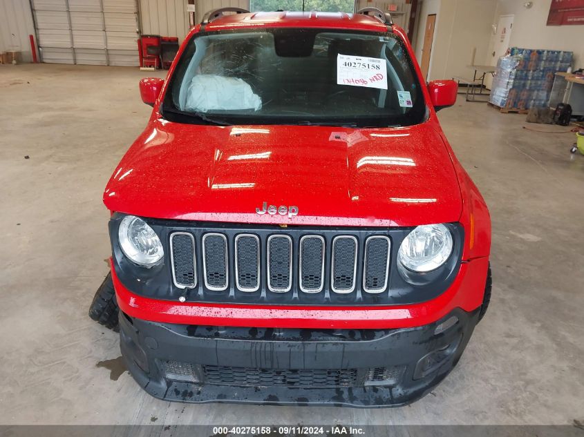 2018 Jeep Renegade Latitude Fwd VIN: ZACCJABB6JPJ19002 Lot: 40275158