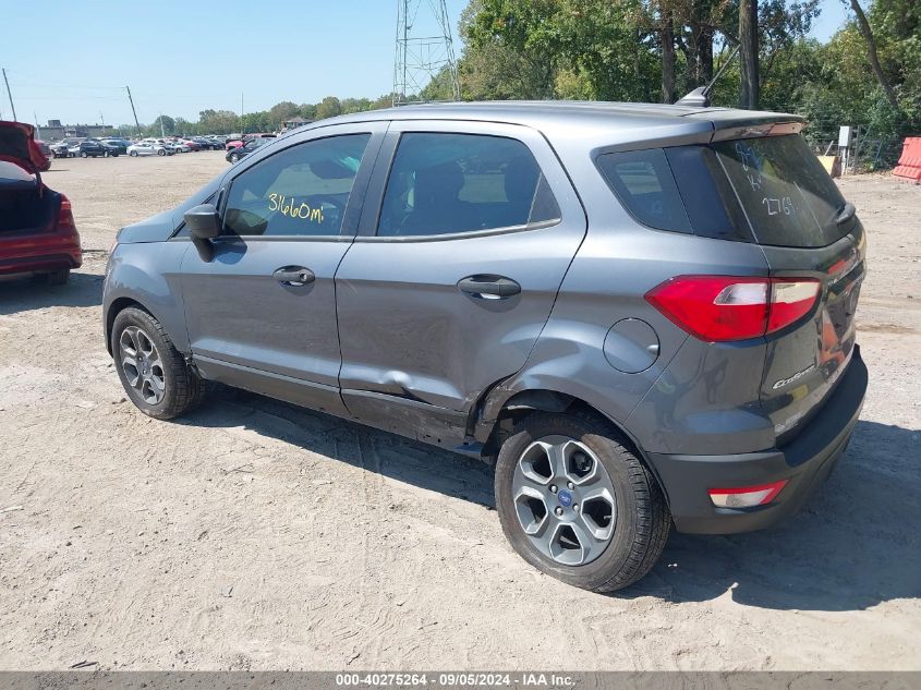 2021 Ford Ecosport S VIN: MAJ3S2FE2MC422769 Lot: 40275264