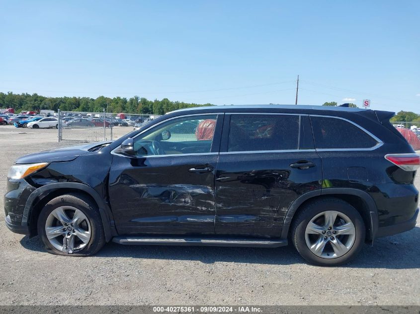 5TDDKRFH8GS239509 2016 Toyota Highlander Limited Platinum V6