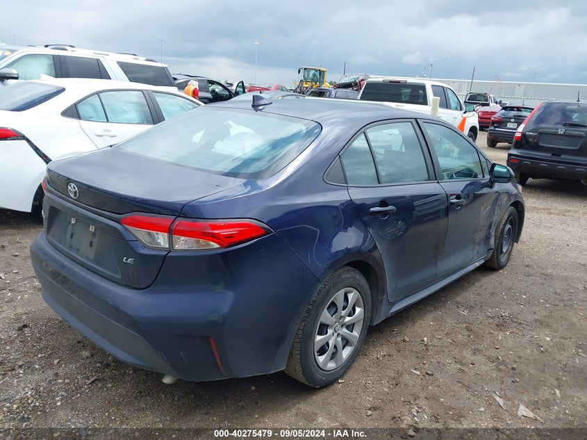 VIN 5YFEPMAE8NP344238 2022 TOYOTA COROLLA LE