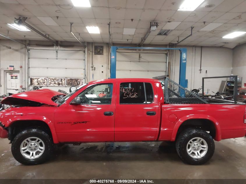 2001 Dodge Dakota Slt/Sport VIN: 1B7HG2AZ51S295433 Lot: 40275768