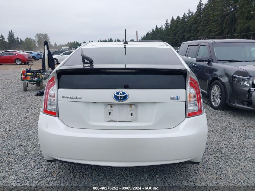 2012 Toyota Prius Four VIN: JTDKN3DUXC1498263 Lot: 40276252