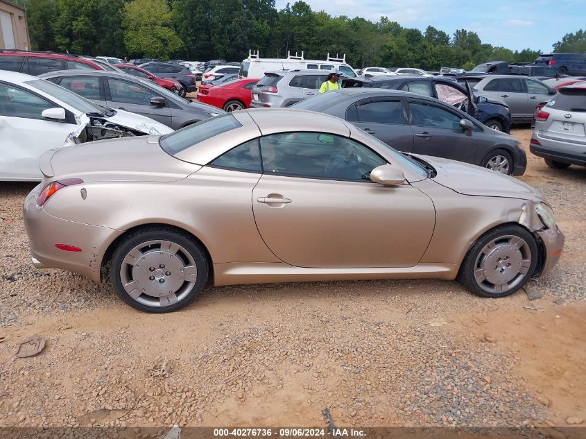 2004 Lexus Sc 430 VIN: JTHFN48Y540058283 Lot: 40276736