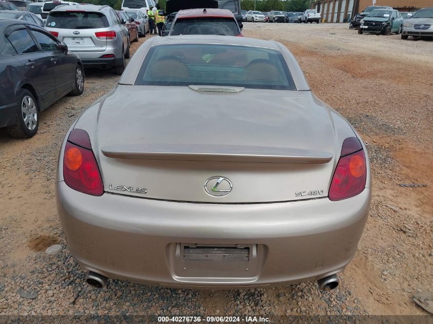 2004 Lexus Sc 430 VIN: JTHFN48Y540058283 Lot: 40276736