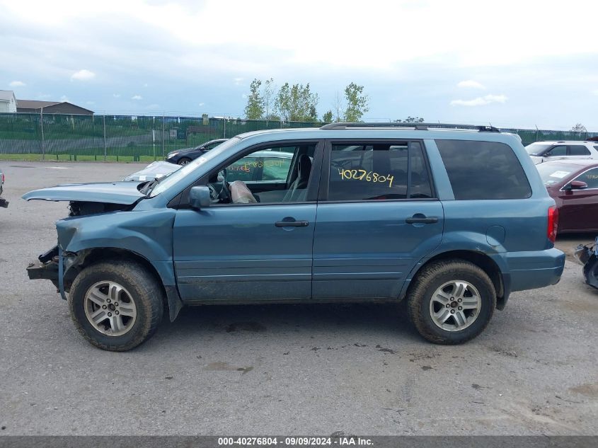 2005 Honda Pilot Ex VIN: 2HKYF18455H563702 Lot: 40276804