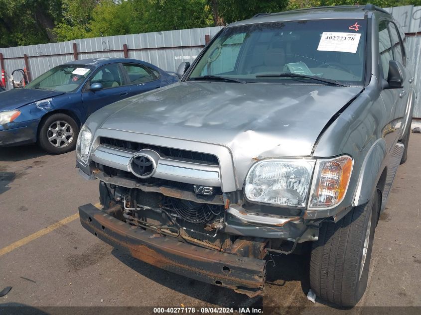 2005 Toyota Sequoia Sr5 V8 VIN: 5TDBT44AX5S240025 Lot: 40277178