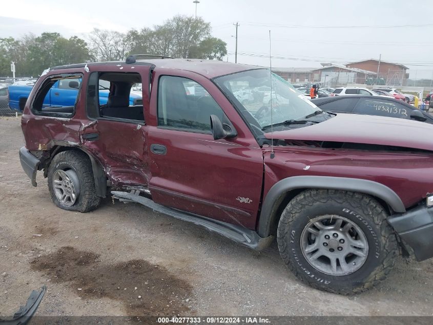 2002 Dodge Durango Sport/Sxt VIN: 1B4HR38W72F212868 Lot: 40277333