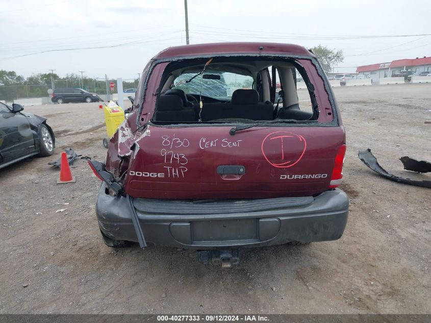 2002 Dodge Durango Sport/Sxt VIN: 1B4HR38W72F212868 Lot: 40277333