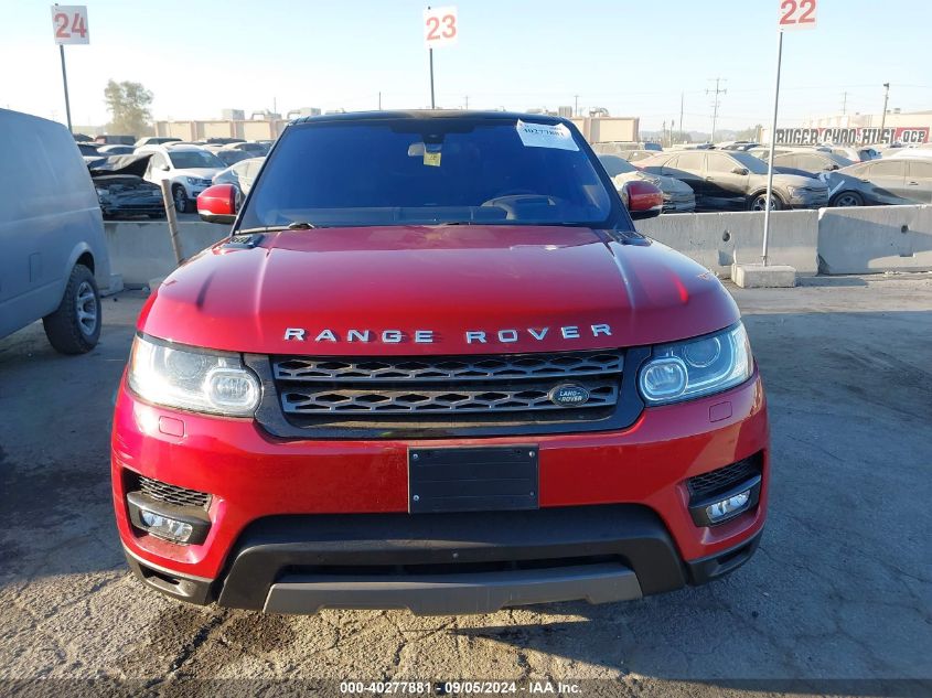 2016 Land Rover Range Rover Sport 3.0L V6 Supercharged Se VIN: SALWG2VF1GA556457 Lot: 40277881