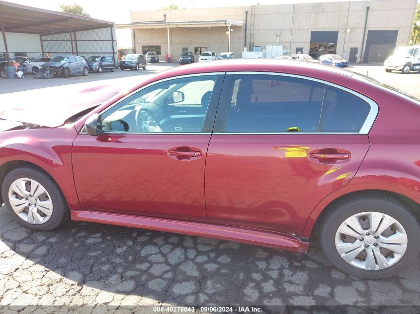 2011 Subaru Legacy 2.5I VIN: 4S3BMBA69B3252035 Lot: 40278043