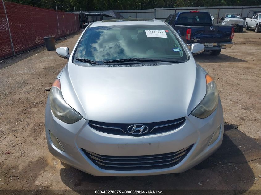 2012 Hyundai Elantra Limited VIN: 5NPDH4AE3CH145133 Lot: 40278075