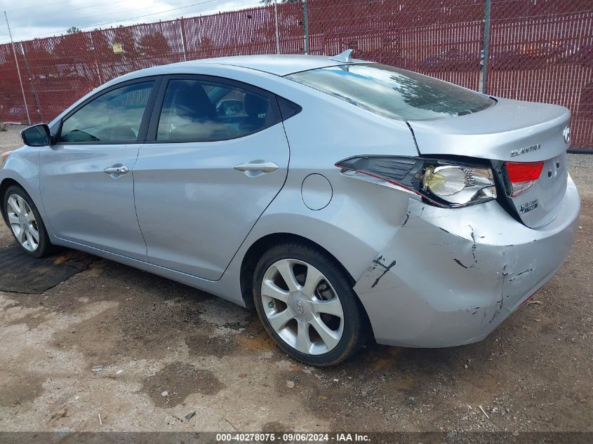 2012 Hyundai Elantra Limited VIN: 5NPDH4AE3CH145133 Lot: 40278075