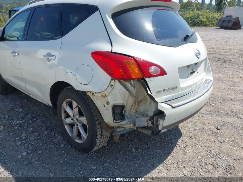 2010 Nissan Murano Sl VIN: JN8AZ1MW6AW140619 Lot: 40278079