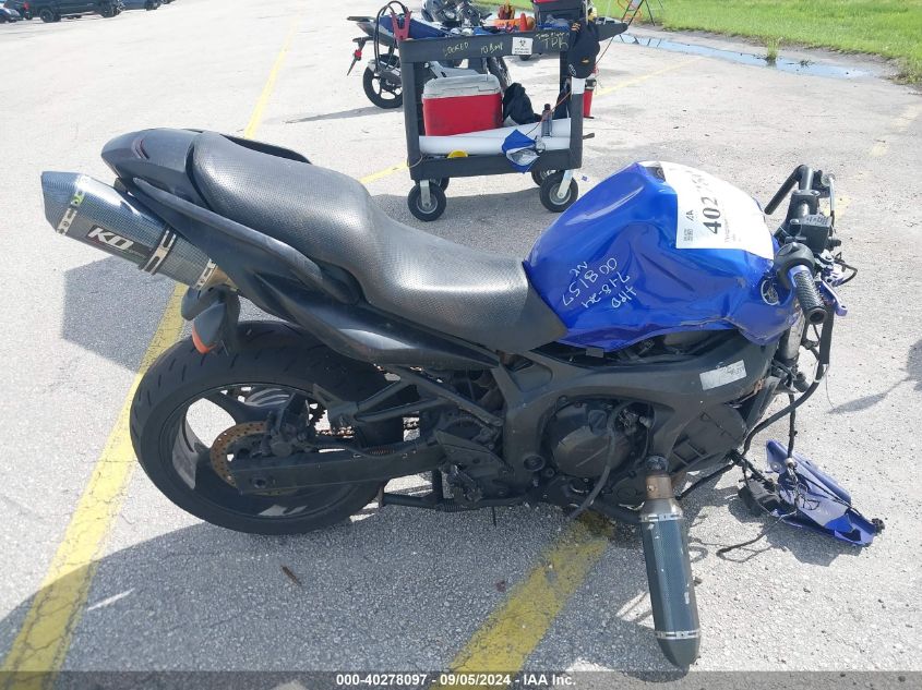 2006 Yamaha Fz6 S VIN: JYARJ08E16A008157 Lot: 40278097