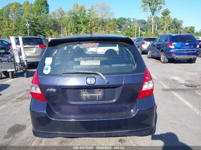 2008 Honda Fit Sport VIN: JHMGD38618S050837 Lot: 40278200