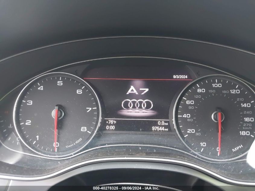 2012 Audi A7 Premium VIN: WAUSGAFC8CN002238 Lot: 40278325