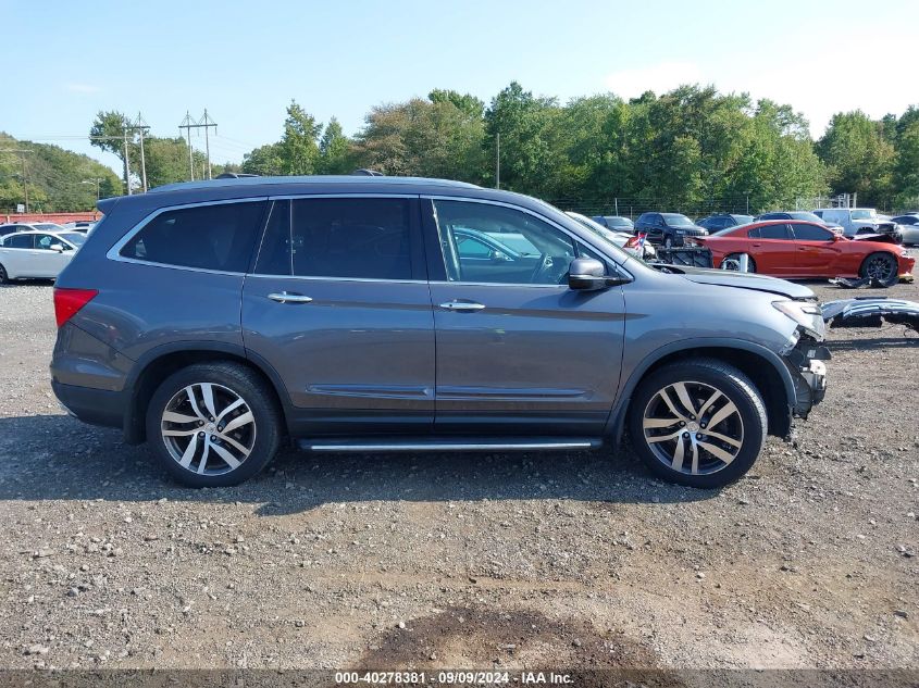 2016 Honda Pilot Elite VIN: 5FNYF6H0XGB100501 Lot: 40278381