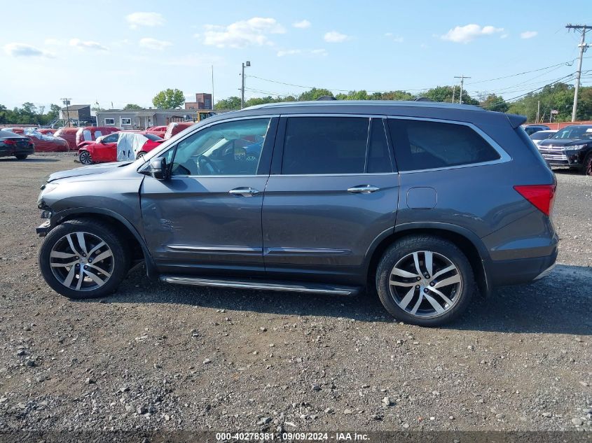 2016 Honda Pilot Elite VIN: 5FNYF6H0XGB100501 Lot: 40278381