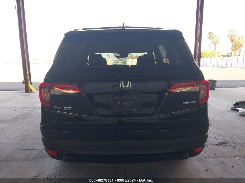 2021 Honda Pilot Se VIN: 5FNYF5H26MB040014 Lot: 40278391