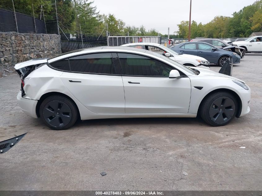 2022 Tesla Model 3 VIN: 5YJ3E1EB7NF162599 Lot: 40278483