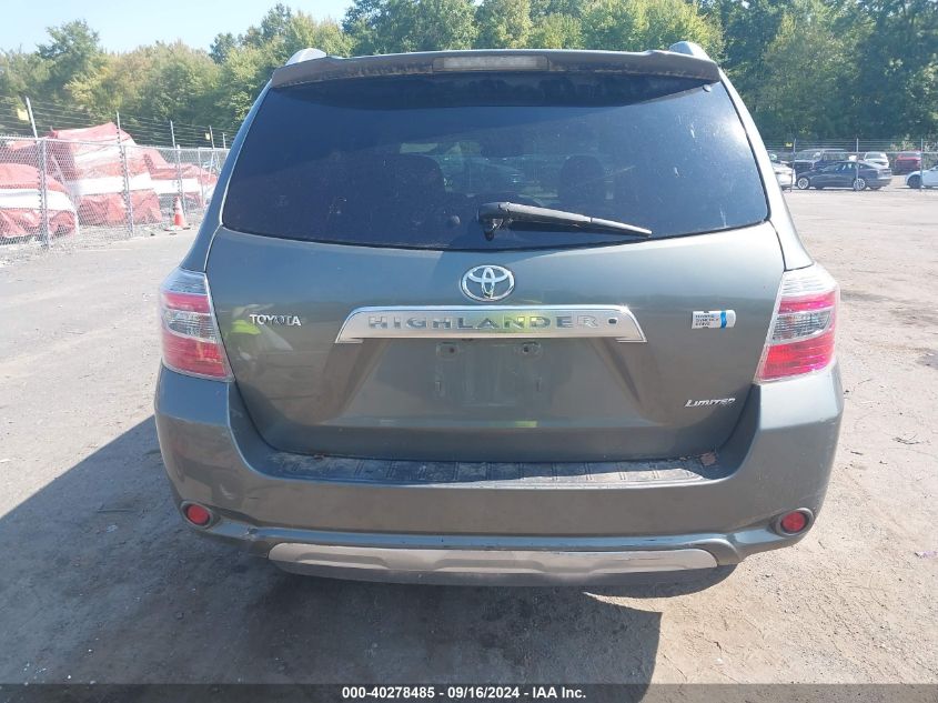 JTEEW44A092029252 2009 Toyota Highlander Hybrid Limited